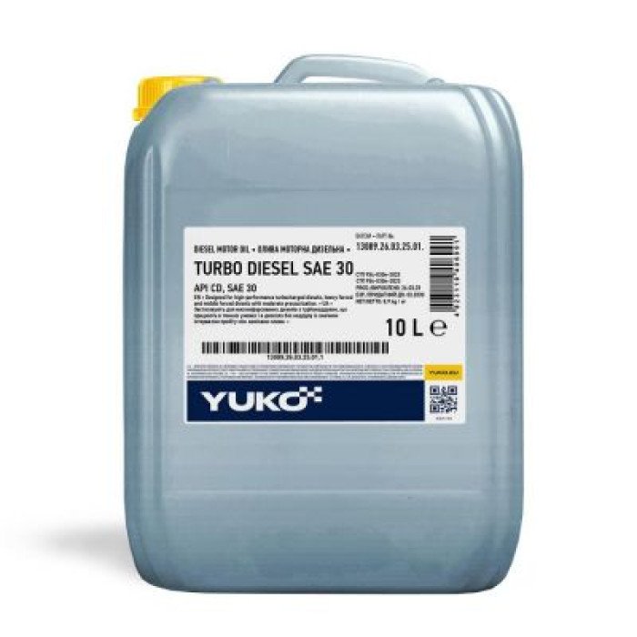 Моторна олива YUKO TURBO DIESEL SAE 30 аналог М-10ДМ 10л