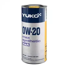 Автомоібльна  моторна олива YUKO MAX SYNTHETIC A&A 0W-20 1л 4823110400913