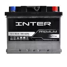 Автомобільний акумулятор INTER Premium 6СТ-50Ah АзЕ 480A 4820219073666