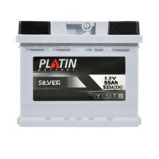 Автомобильный аккумулятор PLATIN Silver MF 6СТ-55Ah АзЕ 520A 5552356