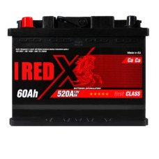 Автомобільний акумулятор RED X 6СТ-60Ah Аз 520A 555 81rx