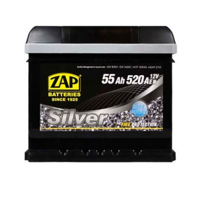 Автомобільний акумулятор ZAP Silver 6СТ-55Ah АзЕ 520A 555 87z