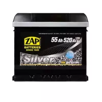 Автомобільний акумулятор ZAP Silver 6СТ-55Ah Аз 520A 555 85z