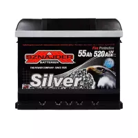 Автомобільний акумулятор SZNAJDER Silver 6СТ-55Ah АзЕ 520A 555 87