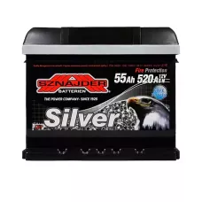 Автомобільний акумулятор SZNAJDER Silver 6СТ-55Ah АзЕ 520A 555 87