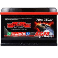 Автомобільний акумулятор SZNAJDER AGM 6СТ-70Ah АзЕ 760A 570 02