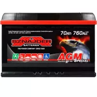 Автомобільний акумулятор SZNAJDER AGM 6СТ-70Ah АзЕ 760A 570 02