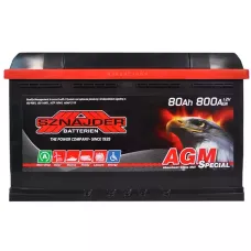 Автомобільний акумулятор SZNAJDER AGM 6СТ-80Ah АзЕ 800A 580 02