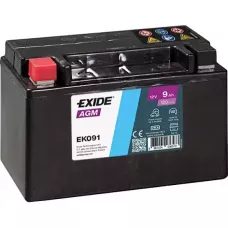 Мото акумулятор EXIDE Start-Stop Auxiliary 6СТ-9Ah Аз 12В 120А (EN) EK091