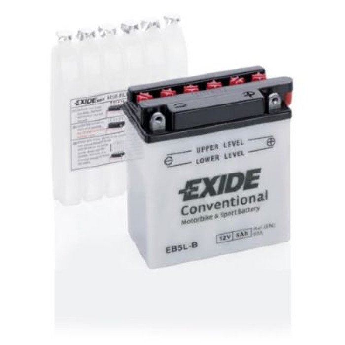 Мото акумулятор EXIDE CONVENTIONAL 6СТ-5Ah АзЕ 12В 65А (EN) EB5L-B