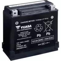 Мото акумулятор Yuasa High Performance MF VRLA Battery AGM 6СТ-18,9Ah АзЕ 310А (EN) сухозаряджений YTX20HL-BS