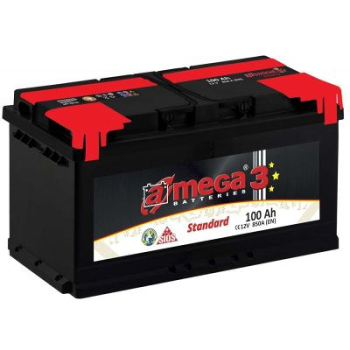 Автомобильный аккумулятор A-Mega Standard 6СТ-100Ah АзЕ 850A (EN)