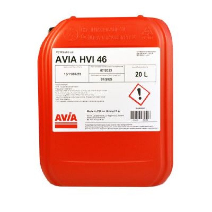 Масло гидравлическое AVIA HVI 46 20л avia0127