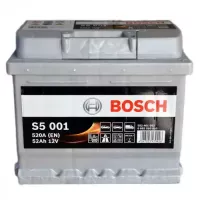 Автомобильный аккумулятор BOSCH S5001 6СТ-52Ah АзЕ 520A (EN) 0092S50010