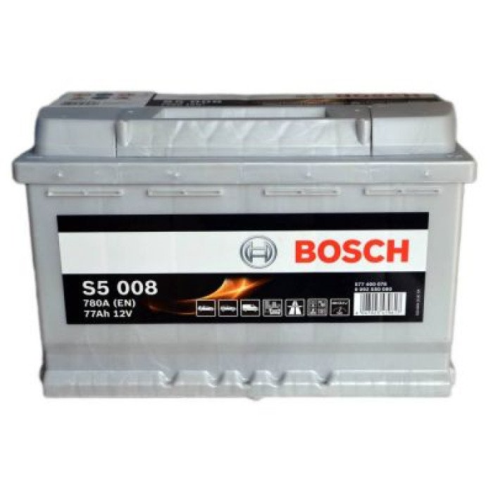 Автомобильный аккумулятор BOSCH S5008 6СТ-77Ah АзЕ 780A (EN) 0092S50080 2019