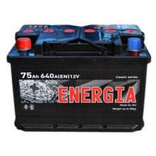 Автомобільний акумулятор ENERGIA 6СТ-75Ah Аз 640A (EN)