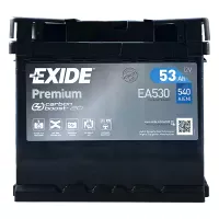 Автомобільний акумулятор EXIDE Premium Carbon Boost 2.0 6СТ-53Ah АзЕ 540A (EN) EA530