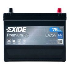 Автомобільний акумулятор EXIDE Premium 6СТ-75Ah АзЕ ASIA 630A (EN) EA754
