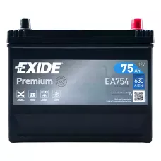 Автомобільний акумулятор EXIDE Premium 6СТ-75Ah АзЕ ASIA 630A (EN) EA754
