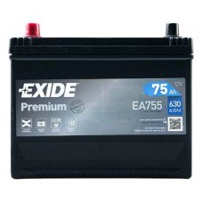 Автомобильный аккумулятор EXIDE Premium 6СТ-75Ah Аз ASIA 630A (EN) EA755