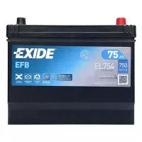 Автомобільний акумулятор EXIDE START-STOP EFB 6СТ-75Ah АзЕ ASIA 750A (EN) EL754