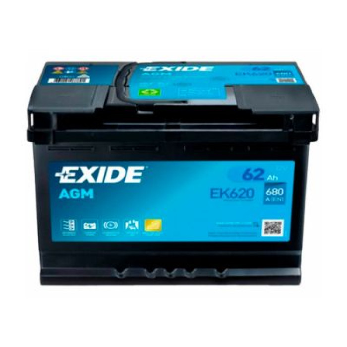 Автомобільний акумулятор EXIDE START-STOP AGM 6СТ-62Ah АзЕ 680А (EN)  EK620