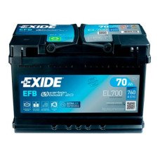 Автомобільний акумулятор EXIDE Start-Stop EFB 6СТ-70Ah АзЕ 760A (EN) EL700