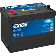 Автомобільний акумулятор EXIDE Excell 6СТ-70Ah Аз ASIA 540A (EN) EB705