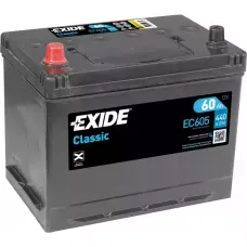 Автомобильный аккумулятор EXIDE Classic 6СТ-60Ah Аз ASIA 440A (EN) EC605
