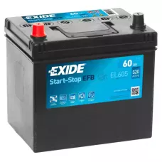 Автомобильный аккумулятор EXIDE Start-Stop EFB 6СТ-60Ah Аз ASIA 520A (EN) EL605
