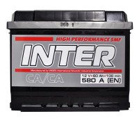Автомобильный аккумулятор INTER high performance 6СТ-60Ah АзЕ 580A inter12