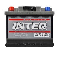 Автомобильный аккумулятор INTER high performance 6СТ-50Ah Аз 420A inter21