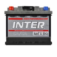 Автомобильный аккумулятор INTER high performance 6СТ-50Ah Аз 420A inter21