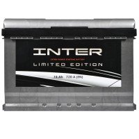 Автомобильный аккумулятор INTER limited edition 6СТ-74Ah Аз 720A inter33