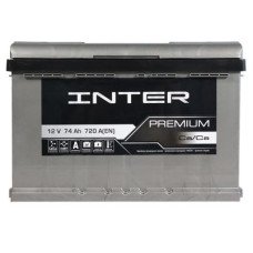 Автомобильный аккумулятор INTER Premium 6СТ-74Ah Аз 720A interpr74L