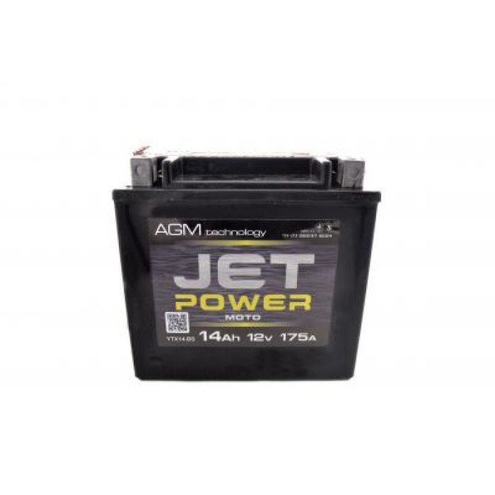 Мото аккумулятор JET POWER 14Ah YTX14L-BS