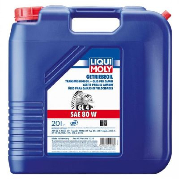 Масло трансмиссионное Liqui Moly Getriebeoil 80W GL-4 минеральное 1033 20л