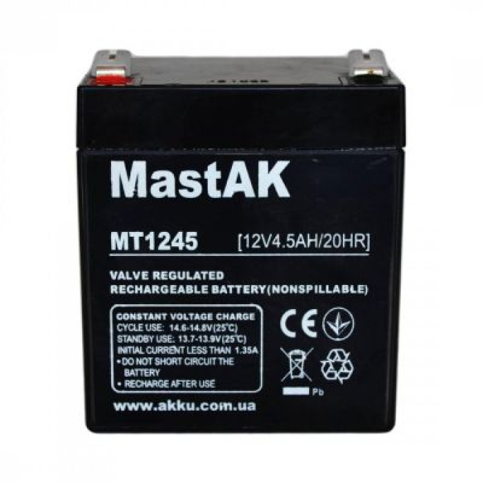 Акумулятор тяговий MastAK AGM 4.5Ah 12V MT1245