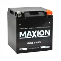 Мото акумулятор MAXION 6СТ-30Ah АзЕ 12В 300А (EN) YB30L-BS GEL