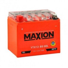 Мото аккумулятор MAXION 6СТ-10Ah Аз 12В 150А (EN) YTX12-BS GEL DS