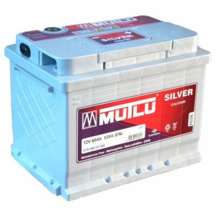 Автомобільний акумулятор Mutlu Silver 6СТ-60Ah Аз 510A (EN) L2.60.051.B 2018