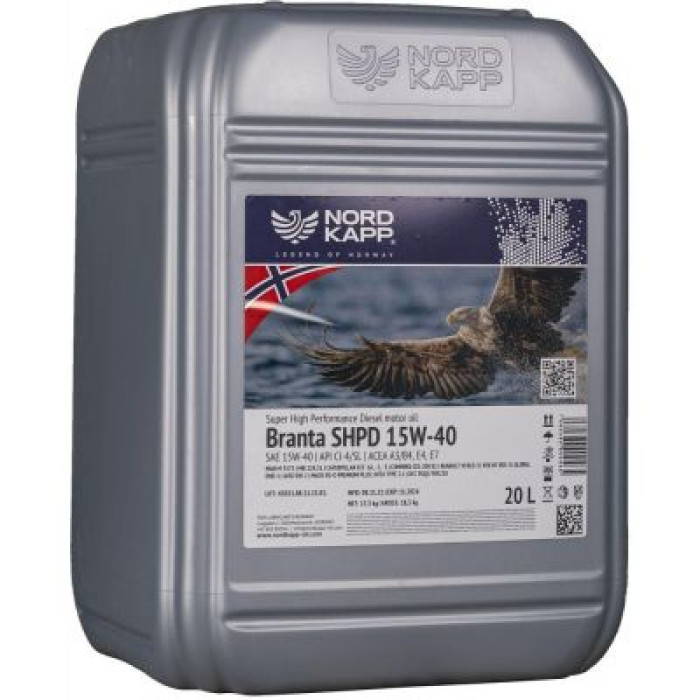 Автомобільна моторна олива NORDKAPP BRANTA SHPD 15W-40 20л nk0465
