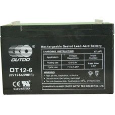 Акумулятор тяговий Outdo AGM 12Ah 6V OT 12-6