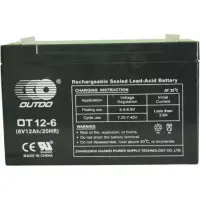 Акумулятор тяговий Outdo AGM 12Ah 6V OT 12-6