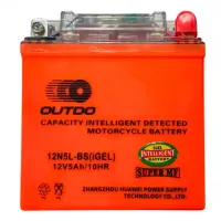 Мото акумулятор OUTDO 12N GEL 5Ah Ев АзЕ 65А (EN) 12N5L-BS GEL