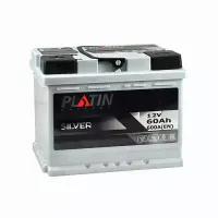 Автомобильный аккумулятор PLATIN Silver MF  60Ah 600A Аз 5602661