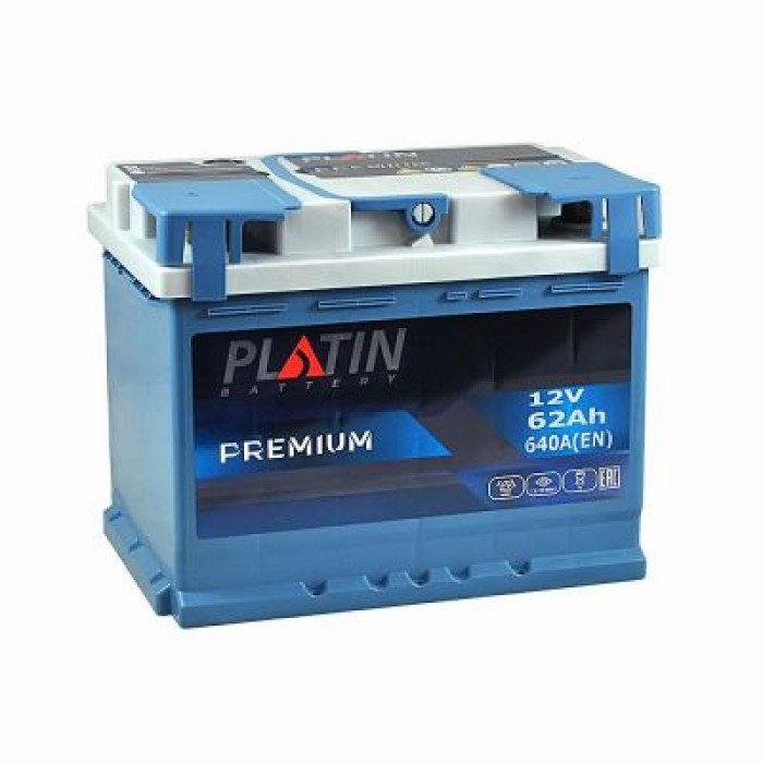Автомобильный аккумулятор PLATIN Premium MF (L2) 62Ah 640A L+ 5652072