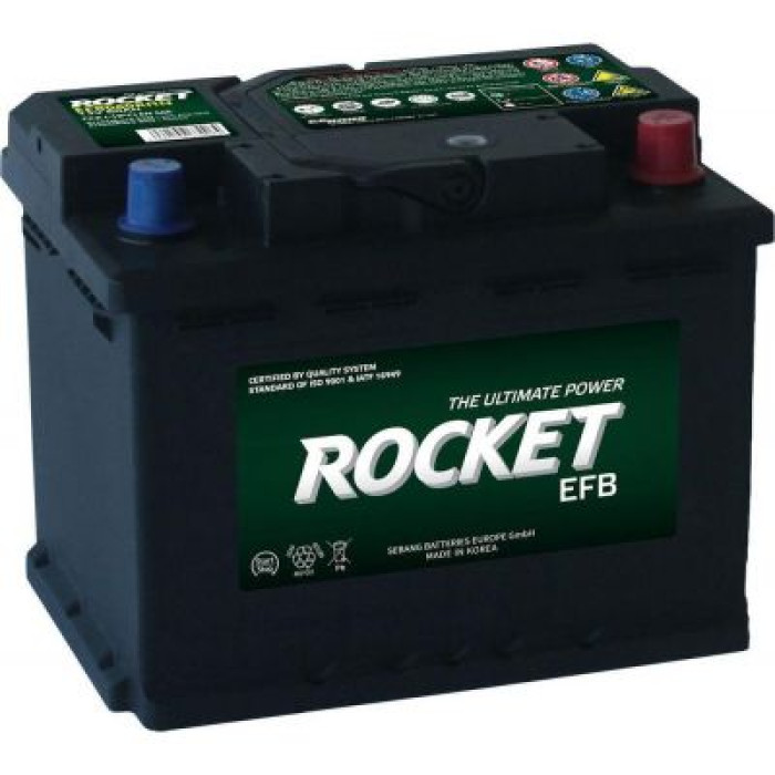 Автомобильный аккумулятор ROCKET EFB 6СТ-60Ah АзЕ 560A (CCA) EFB L2