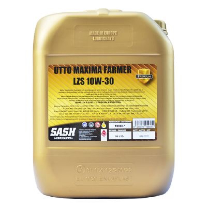 Автомобільна моторна олива SASH UTTO MAXIMA FARMER LZS 10W30 20л 100837