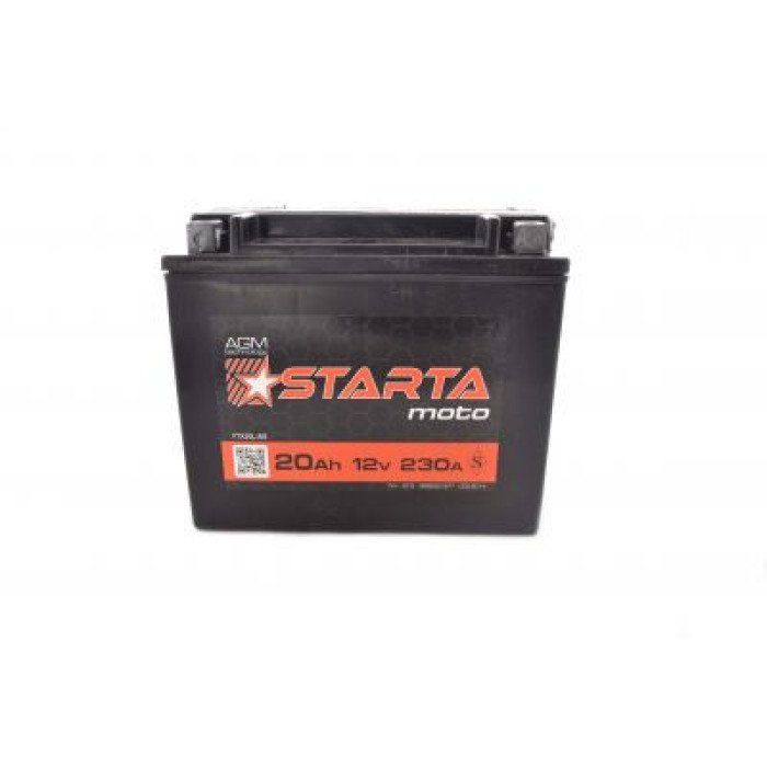 Мото акумулятор Starta AGM 20Ah YTX20L-BS